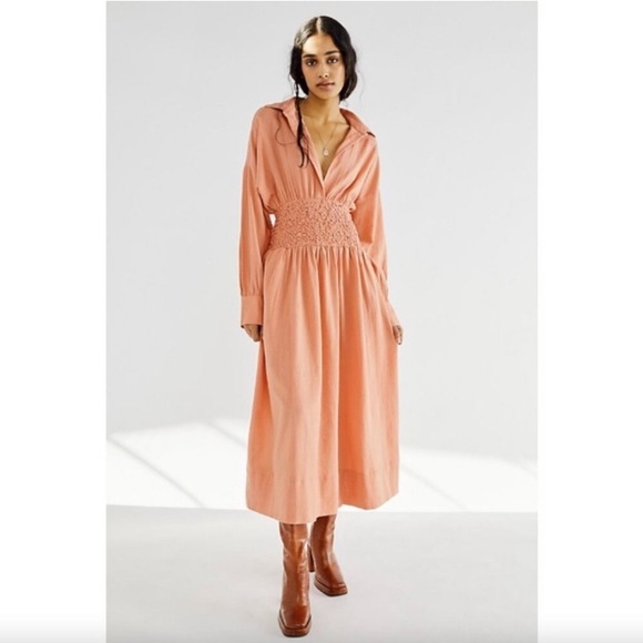 Free People Monika Long Sleeve MIDI Dress Size Small - Picture 1 of 9